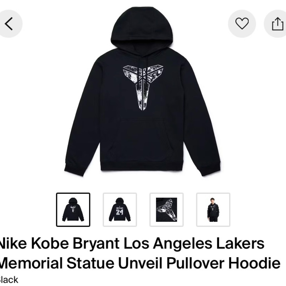 Nike Black Kobe Bryant Tribute Hoodie